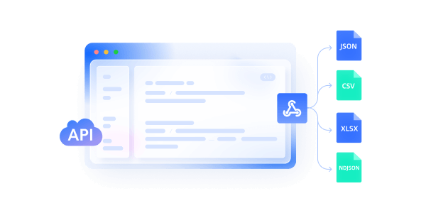 好きな形式でデータ出力。